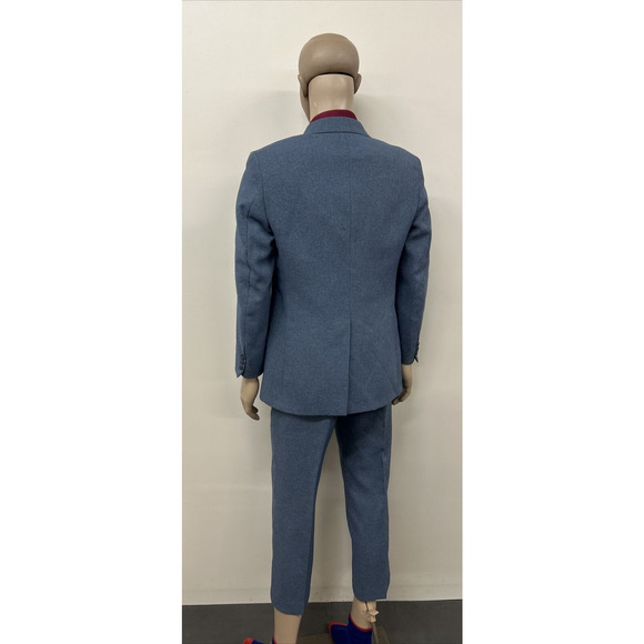 Vintage Levi's Action Suit Retro Men's 40 Short 35 x 32 Blue 2 Piece Sta-Prest - Picture 3 of 16